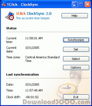 1Click Clocksync screenshot